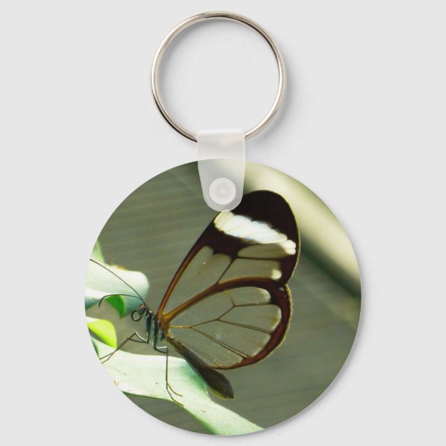 Atemberaubend-braun-glatter Schmetterling Schlüsselanhänger (Vorderseite)