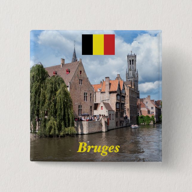 Atemberaubend! Brügge - Belgien Button (Vorderseite)