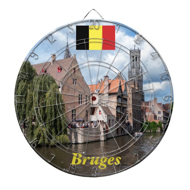 Atemberaubend! Brügge - Belgien Dartscheibe (vorne)