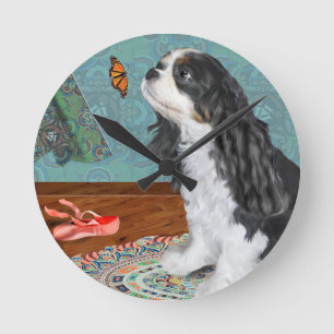 Atemberaubend Cavalier Spaniel Wall Clock Runde Wanduhr