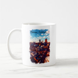 Atemberaubend Denver Colorado Stadtansicht Kaffeetasse