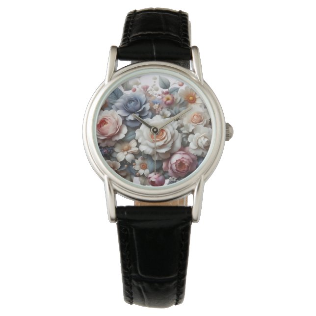 Atemberaubend Florals Armbanduhr (Vorderseite)