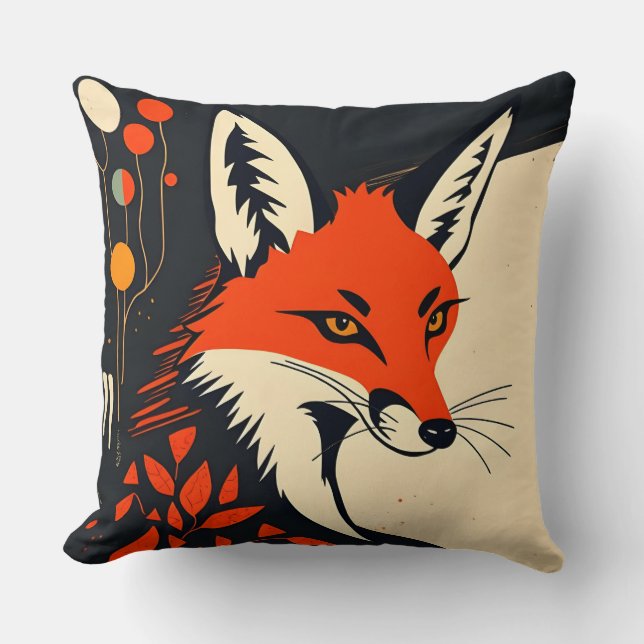 Atemberaubend Fox-Design Kissen (Vorderseite)