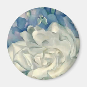 Atemberaubend Georgia O'Keefe White Rose und Larks Magnet