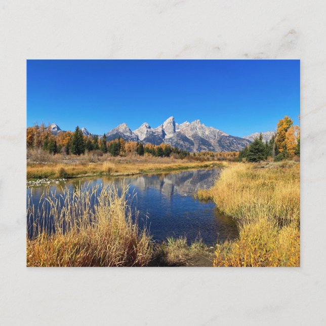 Atemberaubend Grand Tetons Nationalpark Postkarte (Vorderseite)