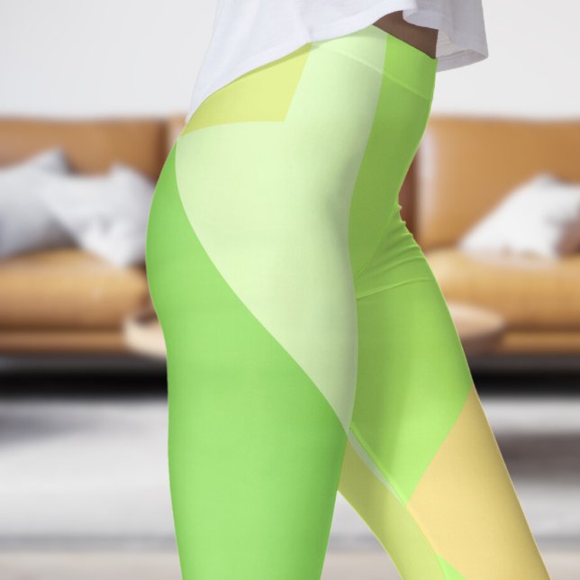 Atemberaubend grüne Fahne Abstrakt Leggings (Stunning Green Fade Abstract Leggings)