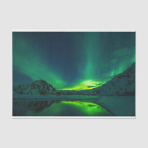 Atemberaubend grünes Aurora Seidenpapier