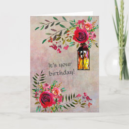 Atemberaubend Happy Birthday Blume personalisieren Karte