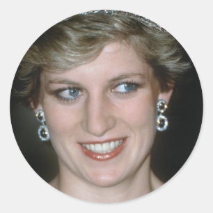 Atemberaubend! HRH Princess Diana Runder Aufkleber