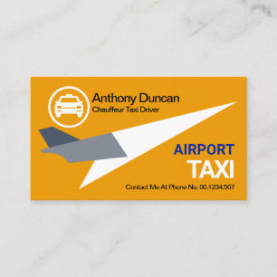 Atemberaubend Jet Flugzeug Liftoff Gelber Taxi-Füh Visitenkarte