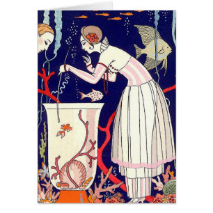 ATEMBERAUBEND KLEINER FISCH, ART DECO SCHÖNHEIT FA