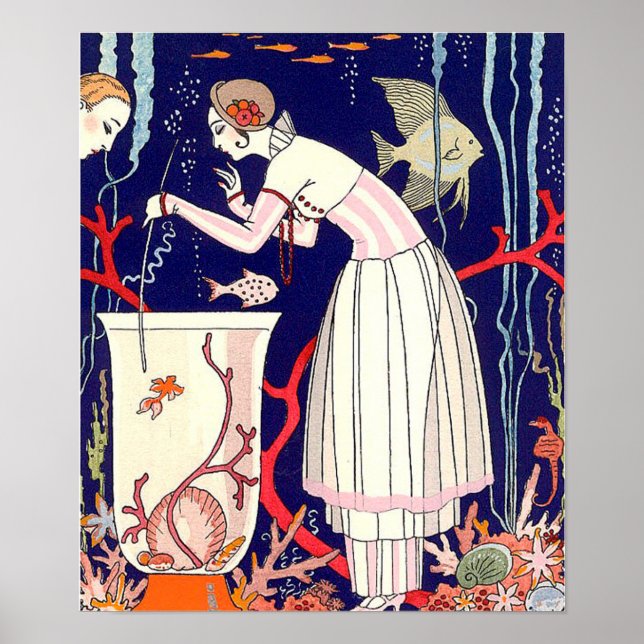 ATEMBERAUBEND KLEINER FISCH, ART DECO SCHÖNHEIT FA POSTER (Vorne)