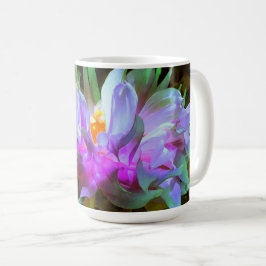 Atemberaubend Magenta und Lime Green Cactus Dahlia Kaffeetasse