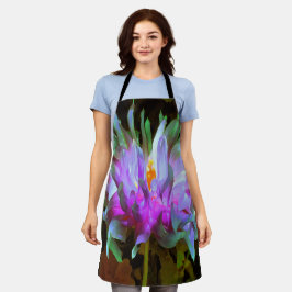 Atemberaubend Magenta und Lime Green Cactus Dahlia Schürze