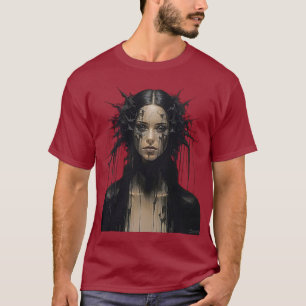 Atemberaubend Noir Femme Abstrakte Kunst T-Shirt