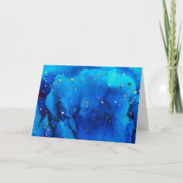 Atemberaubend Ocean Holographic Alcohol Ink Painti Karte