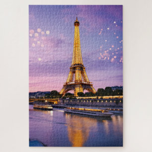 Atemberaubend Paris Eiffel Tower Night Scene Puzzle