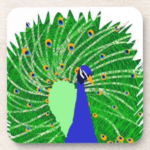 Atemberaubend Peacock Originalkunst von Sophie Age Getränkeuntersetzer