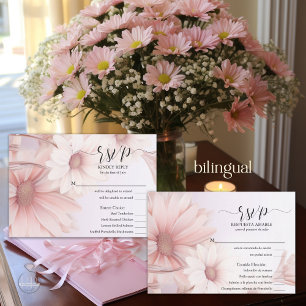 Atemberaubend Pink Daisies UAWG 2 Speisen RSVP Karte