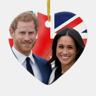 Atemberaubend! Prince Harry und Meghan Markle Keramik Ornament