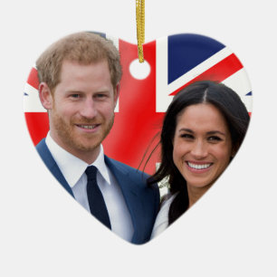 Atemberaubend! Prince Harry und Meghan Markle Keramik Ornament