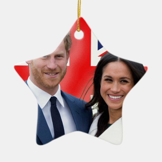 Atemberaubend! Prince Harry und Meghan Markle Keramik Ornament (Vorne)