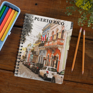 Atemberaubend Puerto Rico Vintage Reisen Notizblock