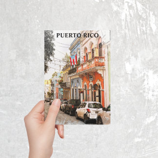 Atemberaubend Puerto Rico Vintage Reisen Postkarte