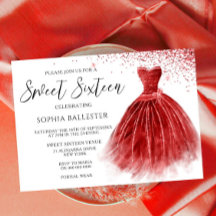 Atemberaubend Red Glitzer Gown Dress Sweet 16 Part