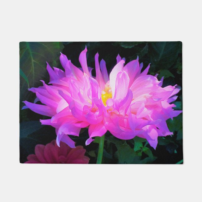 Atemberaubend rosa und Lila Kaktus Dahlia Fußmatte (Vorderseite)