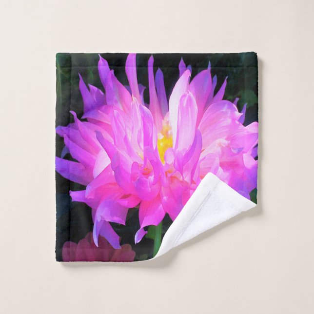 Atemberaubend rosa und Lila Kaktus Dahlia Waschlappen (Waschlappen)