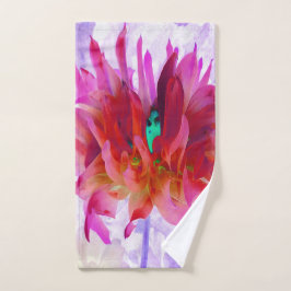 Atemberaubend Rot und Heiß rosa Kaktus Dahlia Handtuch