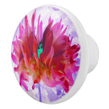 Atemberaubend Rot und Heiß rosa Kaktus Dahlia