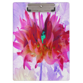 Atemberaubend Rot und Heiß rosa Kaktus Dahlia Klemmbrett