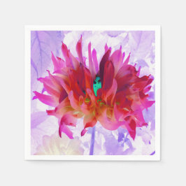 Atemberaubend Rot und Heiß rosa Kaktus Dahlia Serviette