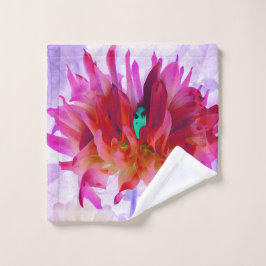 Atemberaubend Rot und Heiß rosa Kaktus Dahlia Waschlappen