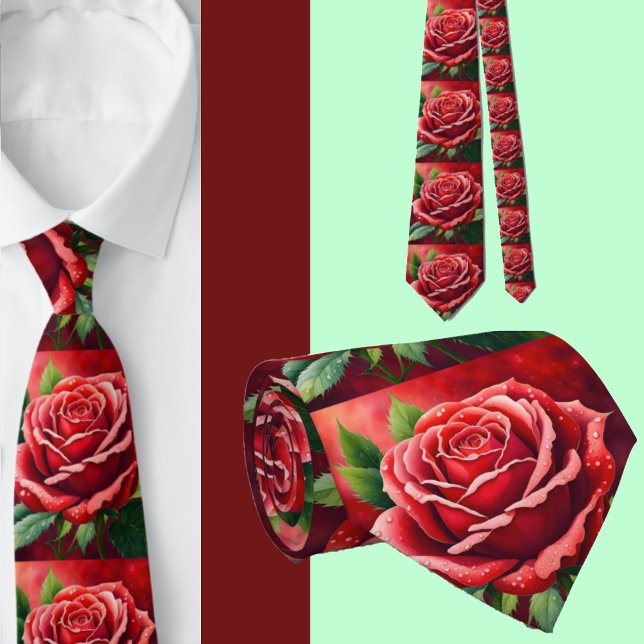 Atemberaubend Rote Rosen Neck Tie Krawatte (Von Creator hochgeladen)