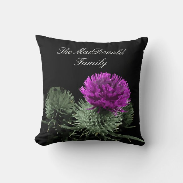 Atemberaubend Scottish Thistle Family Clan Kissen (Vorderseite)