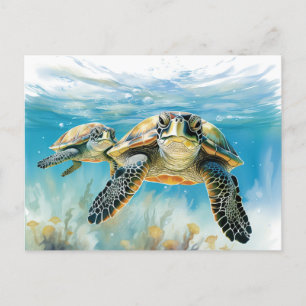 Atemberaubend Turtle Postkarte