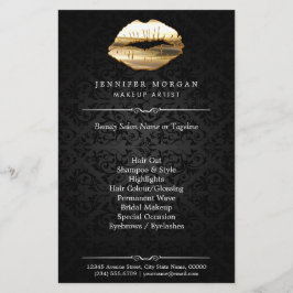 Atemberaubende 3D Gold Lips Makeup Artist Schönhei Flyer