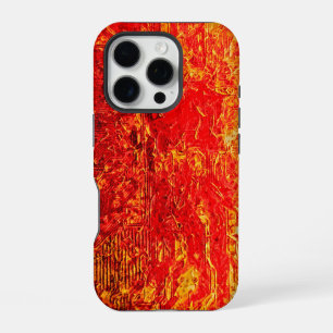 atemberaubende abstrakte Gestaltung in orange und  iPhone 16 Pro Hülle