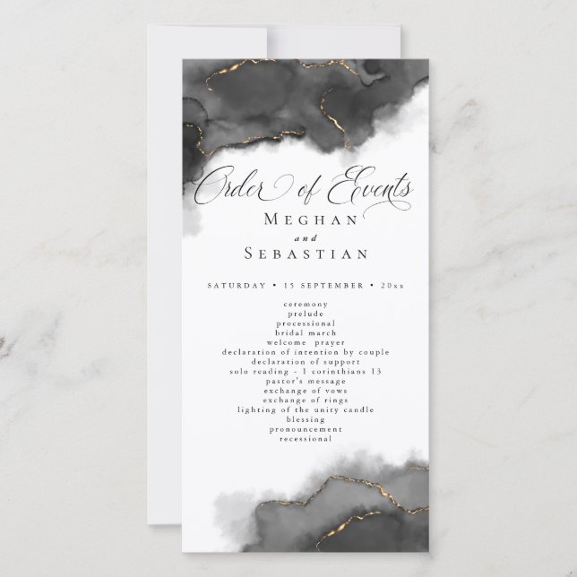 Atemberaubende Abstrakte Schwarz- und Goldfarben (Vorderseite)