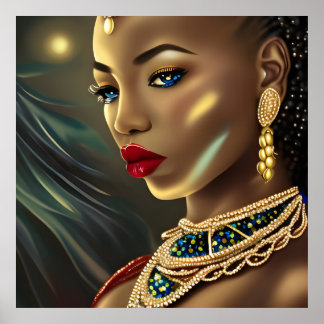 Atemberaubende Afrikanerin Poster