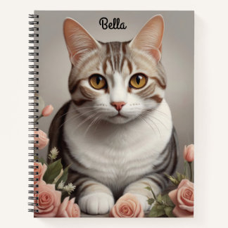 Atemberaubende amerikanische Kurzhaarkatze mit zar Notizbuch
