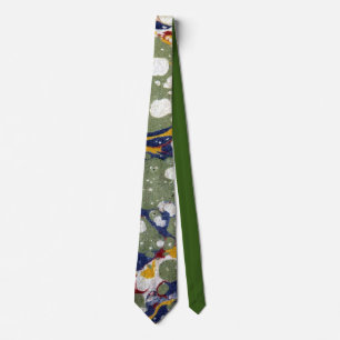 Atemberaubende antike Krawatte aus Marmorpapier