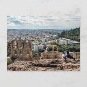 Atemberaubende Aussichten auf Athen Postkarte