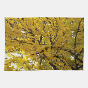 Atemberaubende Blätter Herbst Abstrakte Kunst Geschirrtuch