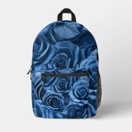 Atemberaubende blaue Rose Bedruckter Rucksack