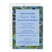 Atemberaubende Blue & Gold Peacock Feathers Weddin