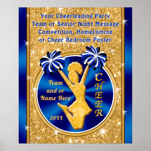 Atemberaubende Blue und Gold Cheer Plakate, PERSON Poster